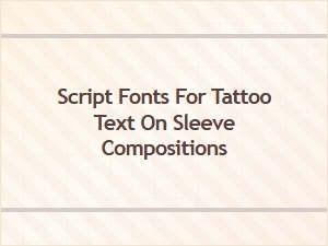 Elegant Script Fonts for Tattoo Sleeve Art